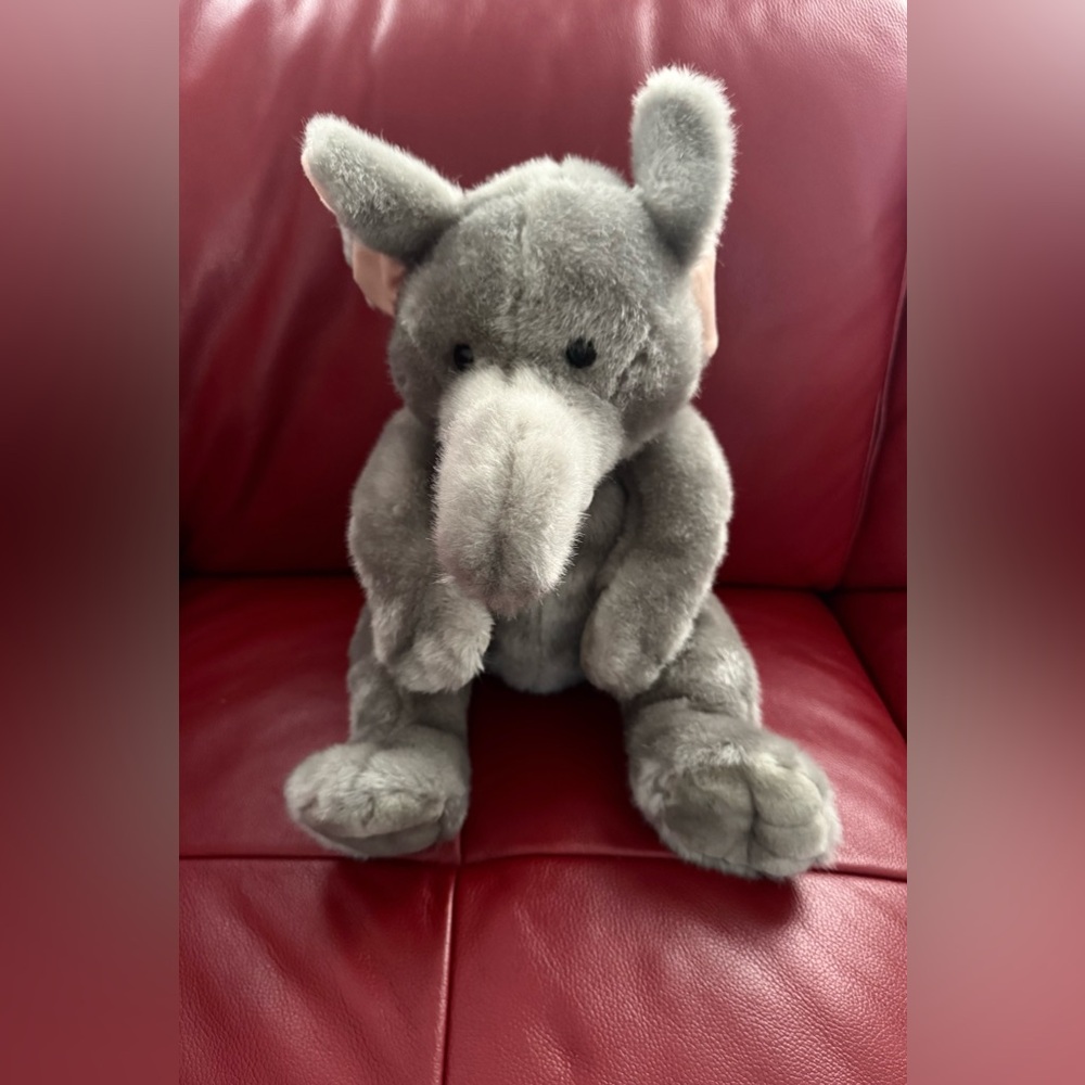 Gray Elephant Stuffed Animal 18”